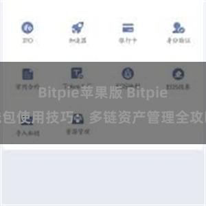 Bitpie苹果版 Bitpie钱包使用技巧：多链资产管理全攻略