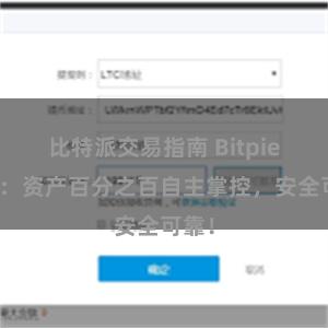 比特派交易指南 Bitpie钱包：资产百分之百自主掌控，安全可靠！