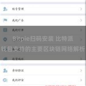 Bitpie扫码安装 比特派钱包支持的主要区块链网络解析