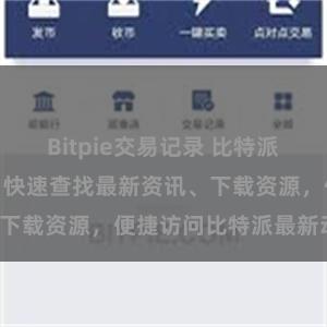 Bitpie交易记录 比特派官网地址大全，快速查找最新资讯、下载资源，便捷访问比特派最新动态。