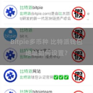 Bitpie多币种 比特派钱包地址如何设置？