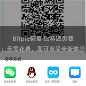 Bitpie恢复 比特派免费：无需花费，即可享受全新体验