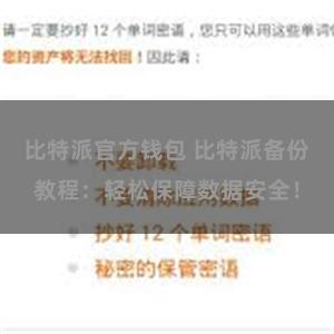 比特派官方钱包 比特派备份教程：轻松保障数据安全！