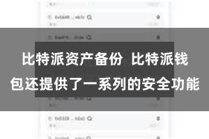 比特派资产备份  比特派钱包还提供了一系列的安全功能