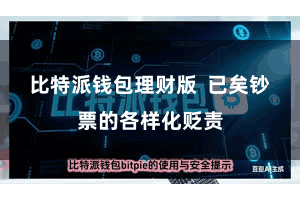 比特派钱包理财版  已矣钞票的各样化贬责