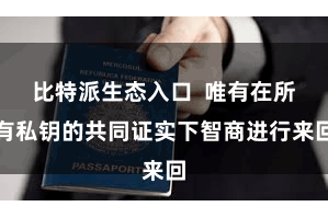 比特派生态入口  唯有在所有私钥的共同证实下智商进行来回